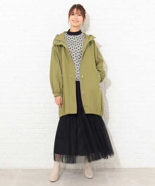 Cutie Blonde（キューティーブロンド）の「◆【S-L】コットンカラーフードコート（その他アウター・レディース・カーキ/グリーン/アイボリー・01/02/03）」の11枚目の写真