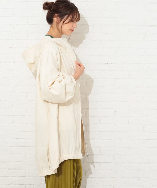 Cutie Blonde（キューティーブロンド）の「◆【S-L】コットンカラーフードコート（その他アウター・レディース・カーキ/グリーン/アイボリー・01/02/03）」の21枚目の写真