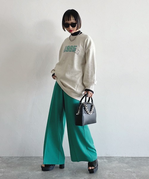 PAGEBOY（ページボーイ）の「ナンバーカレッジプルオーバー（スウェット・レディース・ブラック/オートミール/ブルー・FREE）」の8枚目の写真