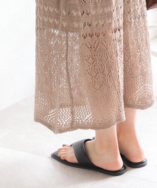 VIVIAN（ヴィヴィアン）の「スクエアトゥパデッド(パテッド)トングフラットサンダル（サンダル・レディース・ベージュ/グリーン/ブラック/イエロー/アイボリー・L/S/M/LL）」の18枚目の写真