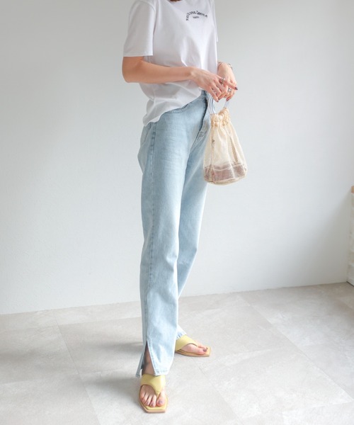 VIVIAN（ヴィヴィアン）の「スクエアトゥパデッド(パテッド)トングフラットサンダル（サンダル・レディース・ベージュ/グリーン/ブラック/イエロー/アイボリー・L/S/M/LL）」の12枚目の写真