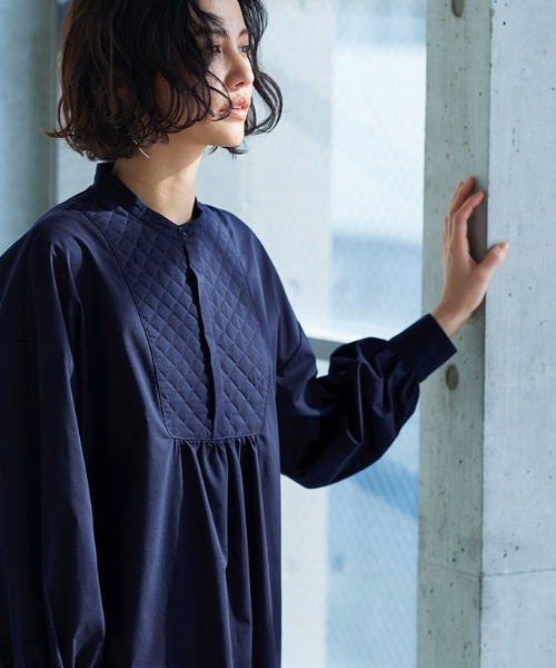 RASW（ラス）の「[RASW]ブザム切り替えキルティングブラウス（シャツ/ブラウス・レディース・オフホワイト/ライトカーキ/ネイビー・M/L）」の20枚目の写真