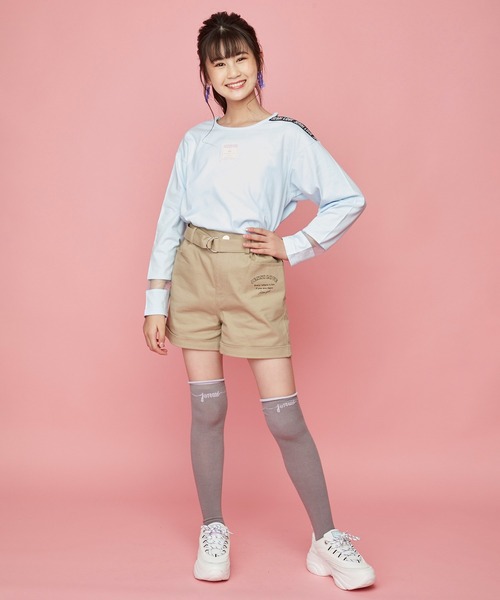 JENNI love（ジェニィラブ）の「共地ベルト付きショーパン（その他パンツ・キッズ・ベージュ/オレンジ/ミント・130cm/140cm/150cm/160cm）」の17枚目の写真