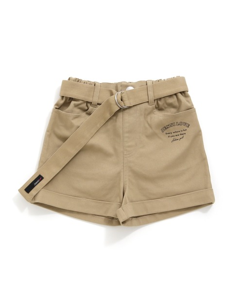 JENNI love（ジェニィラブ）の「共地ベルト付きショーパン（その他パンツ・キッズ・ベージュ/オレンジ/ミント・130cm/140cm/150cm/160cm）」の4枚目の写真