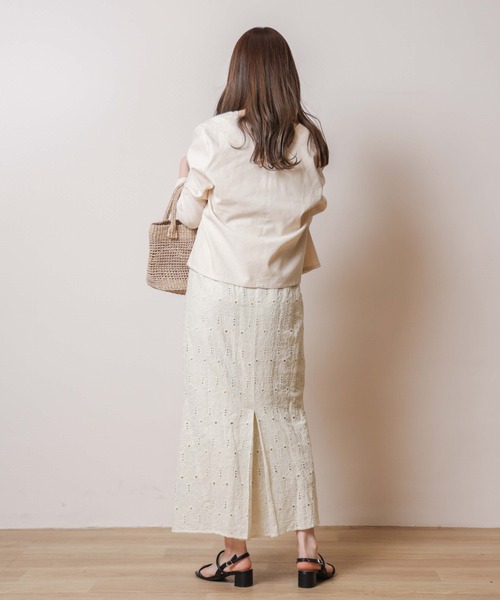 flower（フラワー）の「ガーデンレーススカート（スカート・レディース・カーキ/アイボリー・FREE）」の5枚目の写真