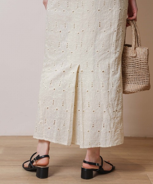 flower（フラワー）の「ガーデンレーススカート（スカート・レディース・カーキ/アイボリー・FREE）」の9枚目の写真