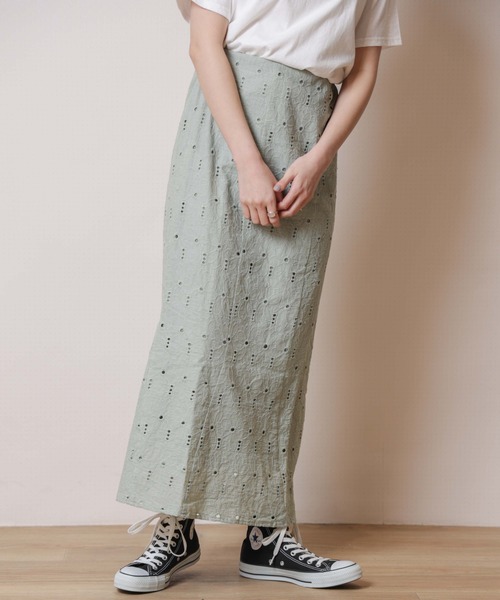 flower（フラワー）の「ガーデンレーススカート（スカート・レディース・カーキ/アイボリー・FREE）」の11枚目の写真