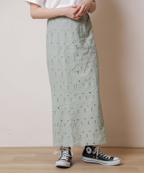 flower（フラワー）の「ガーデンレーススカート（スカート・レディース・カーキ/アイボリー・FREE）」の12枚目の写真