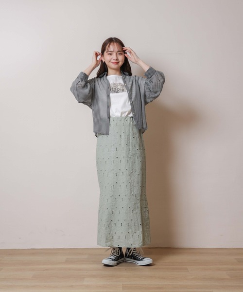 flower（フラワー）の「ガーデンレーススカート（スカート・レディース・カーキ/アイボリー・FREE）」の16枚目の写真