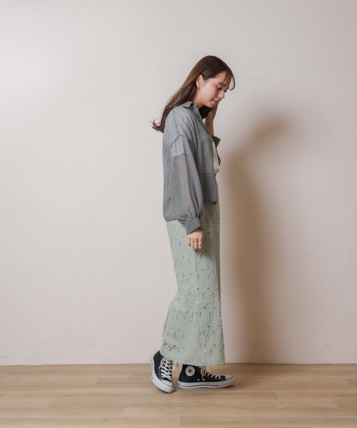 flower（フラワー）の「ガーデンレーススカート（スカート・レディース・カーキ/アイボリー・FREE）」の17枚目の写真