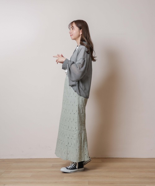 flower（フラワー）の「ガーデンレーススカート（スカート・レディース・カーキ/アイボリー・FREE）」の19枚目の写真