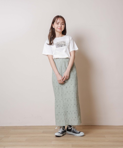 flower（フラワー）の「ガーデンレーススカート（スカート・レディース・カーキ/アイボリー・FREE）」の10枚目の写真