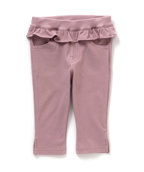 Seraph（セラフ）の「接触冷感ニットデニムサブリナパンツ 7分丈（その他パンツ・キッズ・サックスブルー/ピンク/ブルー/グリーン/チェック・90/100/110/120/80/130/95/70/140）」の4枚目の写真