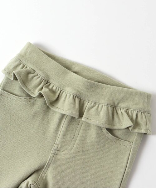 Seraph（セラフ）の「接触冷感ニットデニムサブリナパンツ 7分丈（その他パンツ・キッズ・サックスブルー/ピンク/ブルー/グリーン/チェック・90/100/110/120/80/130/95/70/140）」の14枚目の写真