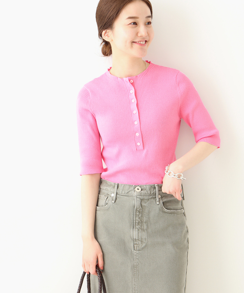 IENA（イエナ）の「三ツ杢リブプルオーバー◆（ニット/セーター・レディース・ベージュ/ネイビー/ピンク/ナチュラル・FREE）」の16枚目の写真