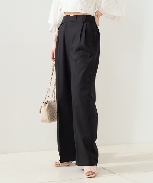 Chico（チコ）の「アシメデザインタックスラックスパンツ（スラックス・レディース・グレー/アイボリー/ピンク/ブラック・FREE）」の9枚目の写真