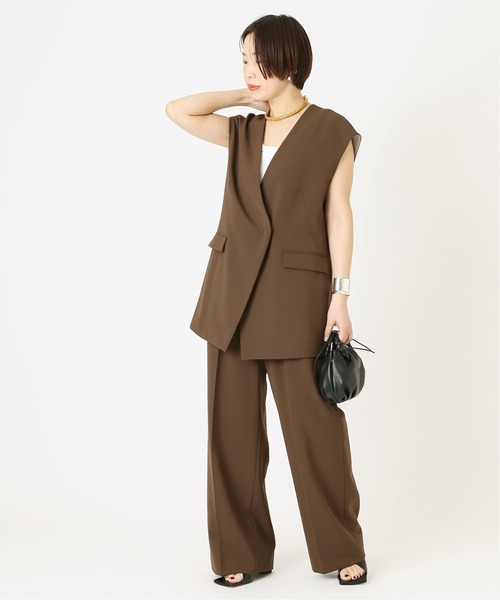 journal standard L'essage（ジャーナルスタンダードレサージュ）の「VISPOLYNOトロタックパンツ（その他パンツ・レディース・グレー/ブラウン・36/38）」の12枚目の写真