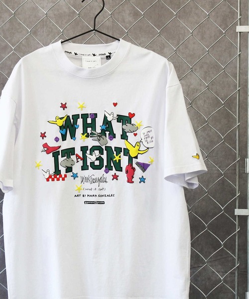 (What it isNt)ART BY MARKGONZALES(ワットイットイズント)の「【(What it isNt)】イラストプリントT(Tシャツ/カットソー・メンズ・ブラック/ケリー/ホワイト・L/M/XL/S)」の1枚目の写真