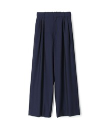 ウォッシャブルウール タックパンツ