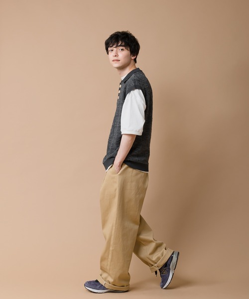 MUHET（ミュエータ）の「ポロベスト（ベスト・レディース・チャコールグレー/オフホワイト/オレンジ/グリーン・MEDIUM/X-LARGE）」の7枚目の写真