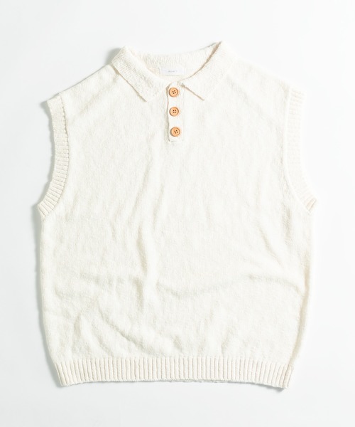 MUHET（ミュエータ）の「ポロベスト（ベスト・レディース・チャコールグレー/オフホワイト/オレンジ/グリーン・MEDIUM/X-LARGE）」の9枚目の写真