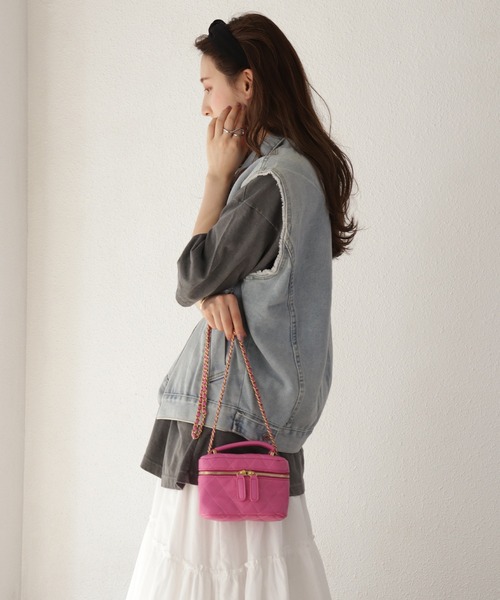 Shelly island（シェリーアイランド）の「ミニキルティングチェーンバッグ（ショルダーバッグ・レディース・ホワイト/ブラック/ピンク/グリーン・FREE）」の21枚目の写真