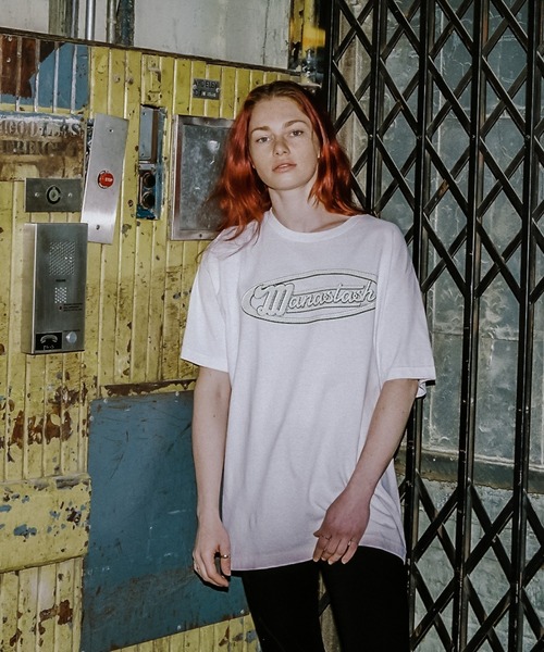 MANASTASH（マナスタッシュ）の「【直営店限定】MANASTASH N.A.U/マナスタッシュエヌエーユー　DOT LOGO TEE ドットロゴティー（Tシャツ/カットソー・メンズ・ホワイト/ブラック・MEDIUM/LARGE/X-LARGE）」の3枚目の写真