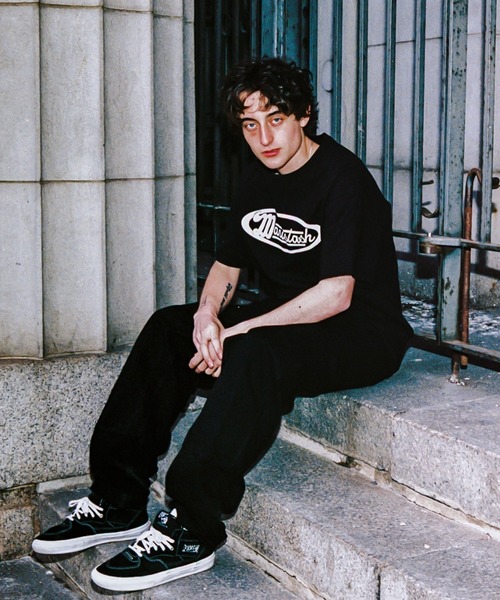 MANASTASH（マナスタッシュ）の「【直営店限定】MANASTASH N.A.U/マナスタッシュエヌエーユー　DOT LOGO TEE ドットロゴティー（Tシャツ/カットソー・メンズ・ホワイト/ブラック・MEDIUM/LARGE/X-LARGE）」の6枚目の写真