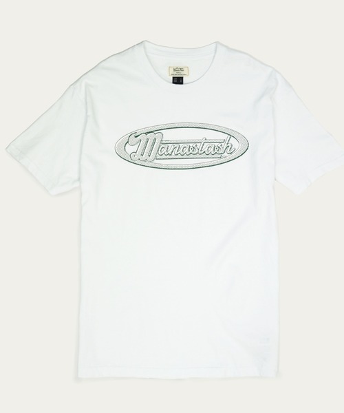 MANASTASH（マナスタッシュ）の「【直営店限定】MANASTASH N.A.U/マナスタッシュエヌエーユー　DOT LOGO TEE ドットロゴティー（Tシャツ/カットソー・メンズ・ホワイト/ブラック・MEDIUM/LARGE/X-LARGE）」の8枚目の写真