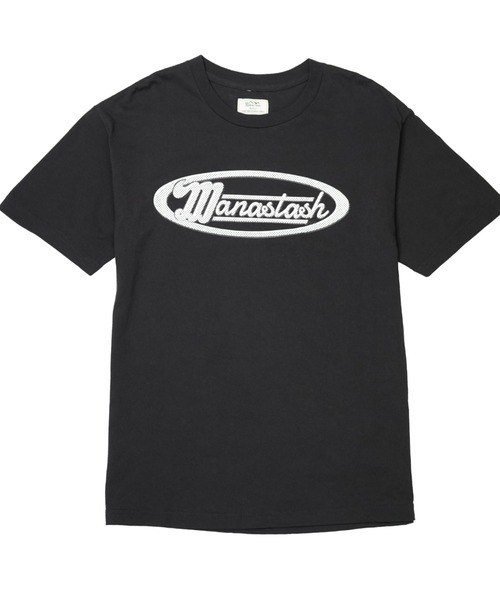 MANASTASH（マナスタッシュ）の「【直営店限定】MANASTASH N.A.U/マナスタッシュエヌエーユー　DOT LOGO TEE ドットロゴティー（Tシャツ/カットソー・メンズ・ホワイト/ブラック・MEDIUM/LARGE/X-LARGE）」の7枚目の写真