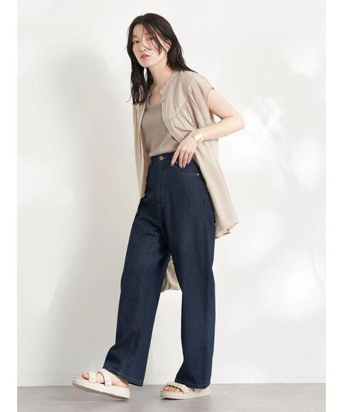 earth music&ecology（アースミュージックアンドエコロジー）の「ORiental TRaffic ギャザーサンダル（サンダル・レディース・ブラウン/アイボリー/モカ・S/M/L）」の4枚目の写真