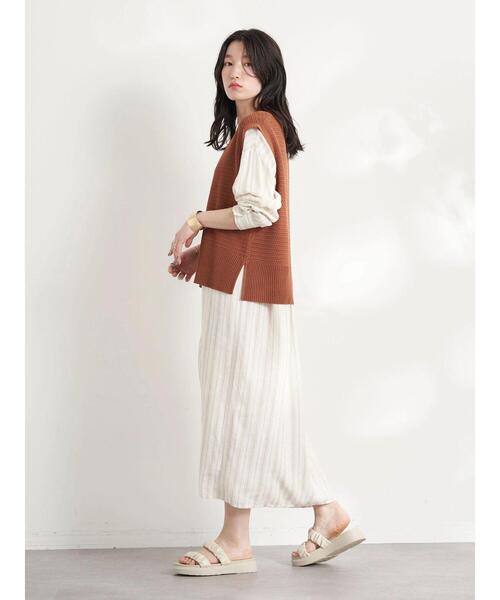 earth music&ecology（アースミュージックアンドエコロジー）の「ORiental TRaffic ギャザーサンダル（サンダル・レディース・ブラウン/アイボリー/モカ・S/M/L）」の22枚目の写真