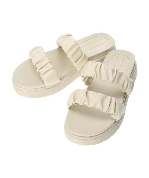 earth music&ecology（アースミュージックアンドエコロジー）の「ORiental TRaffic ギャザーサンダル（サンダル・レディース・ブラウン/アイボリー/モカ・S/M/L）」の20枚目の写真