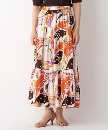 OPAQUE.CLIP | リゾートプリント ティアードスカート(スカート)