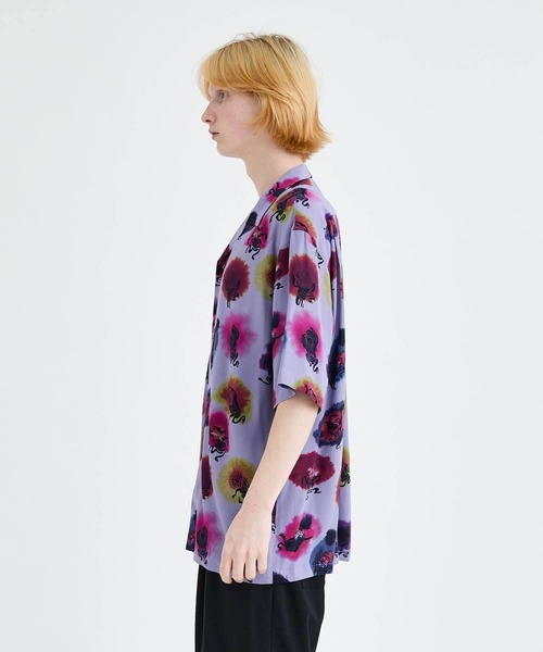 SASQUATCHfabrix.（サスクワァッチファブリックス）の「KASHIN DYES OPEN COLLAR H/S SHIRT（シャツ/ブラウス・メンズ・パープル・L/M）」の5枚目の写真