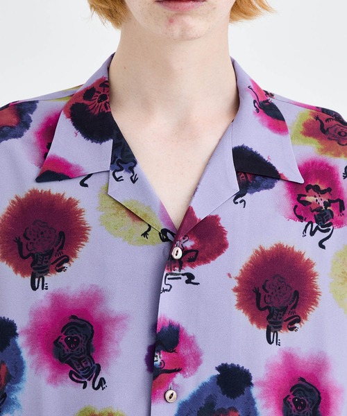 SASQUATCHfabrix.（サスクワァッチファブリックス）の「KASHIN DYES OPEN COLLAR H/S SHIRT（シャツ/ブラウス・メンズ・パープル・L/M）」の7枚目の写真