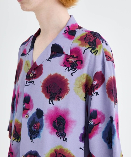 SASQUATCHfabrix.（サスクワァッチファブリックス）の「KASHIN DYES OPEN COLLAR H/S SHIRT（シャツ/ブラウス・メンズ・パープル・L/M）」の8枚目の写真