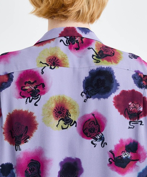 SASQUATCHfabrix.（サスクワァッチファブリックス）の「KASHIN DYES OPEN COLLAR H/S SHIRT（シャツ/ブラウス・メンズ・パープル・L/M）」の9枚目の写真