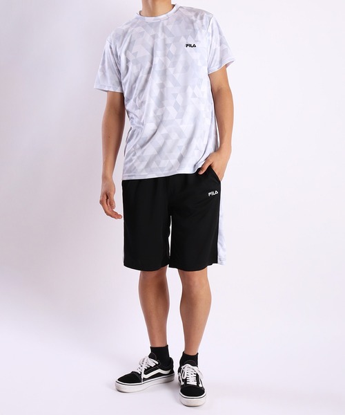 FILA パウダーメッシュ 切替半袖 上下 セットアップ（ルームウェア/パジャマ）｜FILA（フィラ）
