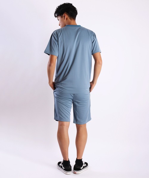 FILA(フィラ)の「FILA パウダーメッシュ 切替半袖 上下 セットアップ(ルームウェア/パジャマ・メンズ・ライトイエロー/ブラック/ミント/ネイビー/ブラック系その他/ブルー系その他/サックスブルー/ネイビー系/ブラック系その他2/サックスブルー系/ホワイト/ブラック系その他3/サックスブルー系1・L/M/LL)」の18枚目の写真