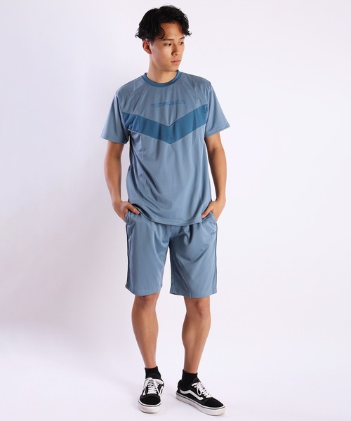 FILA(フィラ)の「FILA パウダーメッシュ 切替半袖 上下 セットアップ(ルームウェア/パジャマ・メンズ・ライトイエロー/ブラック/ミント/ネイビー/ブラック系その他/ブルー系その他/サックスブルー/ネイビー系/ブラック系その他2/サックスブルー系/ホワイト/ブラック系その他3/サックスブルー系1・L/M/LL)」の20枚目の写真