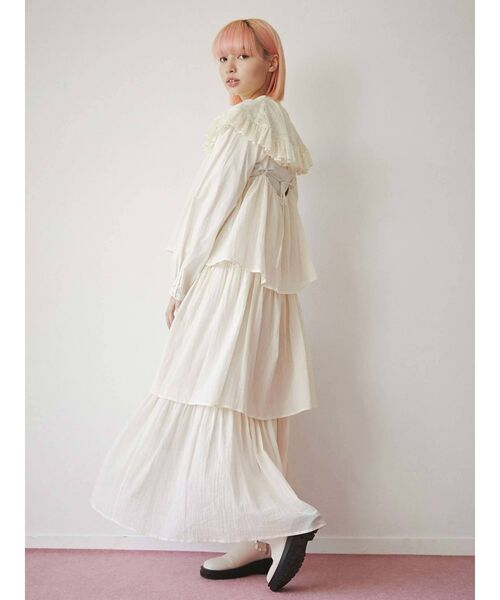 merry jenny（メリージェニー）の「ストラップティアードキャミワンピース（ワンピース・レディース・アイボリー/ブラック/オリーブ・FREE）」の12枚目の写真