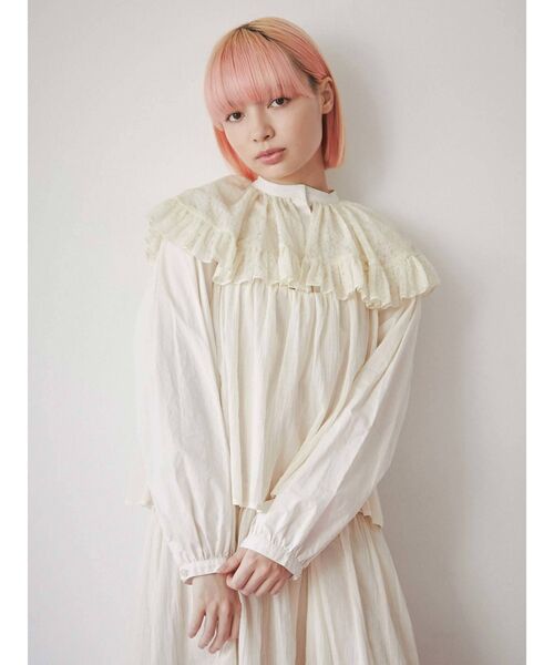 merry jenny（メリージェニー）の「ストラップティアードキャミワンピース（ワンピース・レディース・アイボリー/ブラック/オリーブ・FREE）」の10枚目の写真