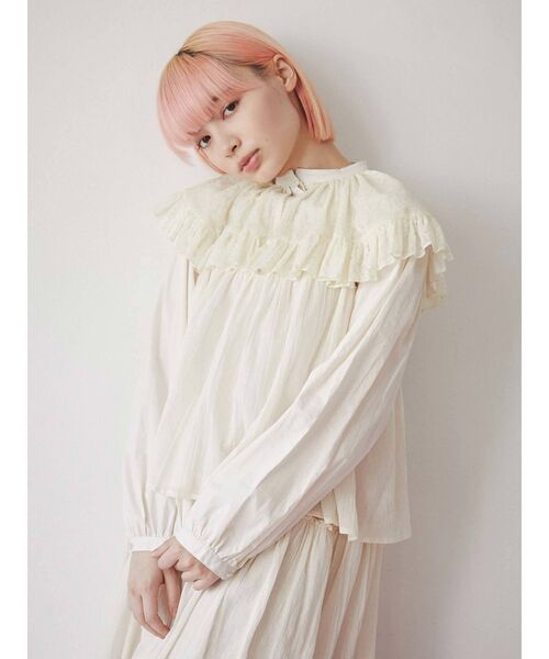 merry jenny（メリージェニー）の「ストラップティアードキャミワンピース（ワンピース・レディース・アイボリー/ブラック/オリーブ・FREE）」の8枚目の写真