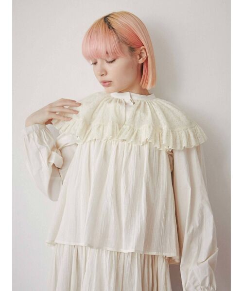 merry jenny（メリージェニー）の「ストラップティアードキャミワンピース（ワンピース・レディース・アイボリー/ブラック/オリーブ・FREE）」の14枚目の写真