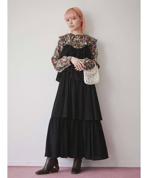 merry jenny（メリージェニー）の「ストラップティアードキャミワンピース（ワンピース・レディース・アイボリー/ブラック/オリーブ・FREE）」の17枚目の写真