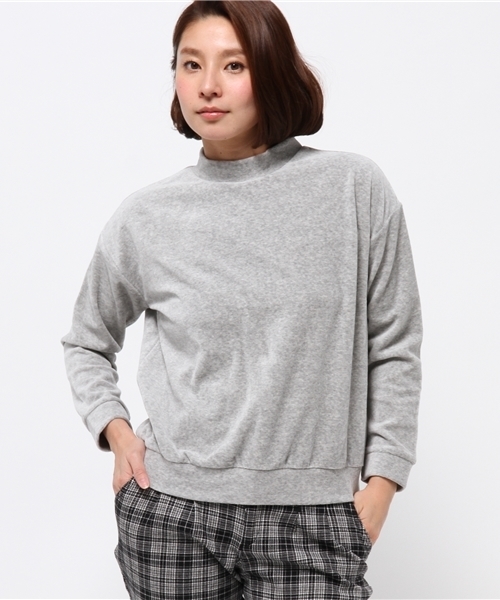 OUTLET（アウトレット）の「【Discoat Petit】ベロアドロップSD（Tシャツ/カットソー・レディース・オフホワイト/キャメル/杢グレー・FREE）」の2枚目の写真