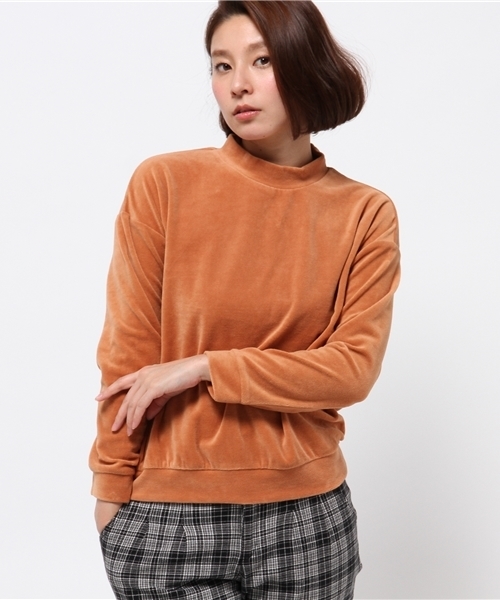 OUTLET（アウトレット）の「【Discoat Petit】ベロアドロップSD（Tシャツ/カットソー・レディース・オフホワイト/キャメル/杢グレー・FREE）」の3枚目の写真