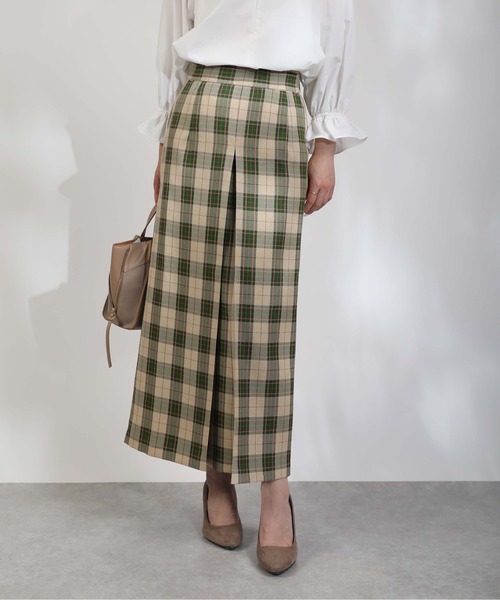 PICCIN(ピッチン)の「ボックスタックチェックスカート(スカート・レディース・グリーン系その他/ブルー系その他・M)」の2枚目の写真