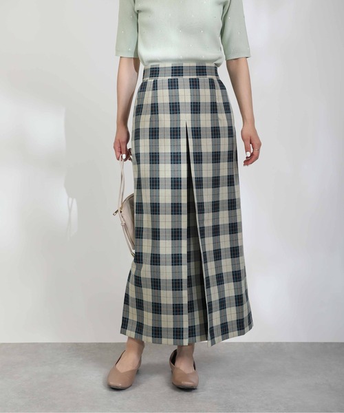 PICCIN(ピッチン)の「ボックスタックチェックスカート(スカート・レディース・グリーン系その他/ブルー系その他・M)」の3枚目の写真